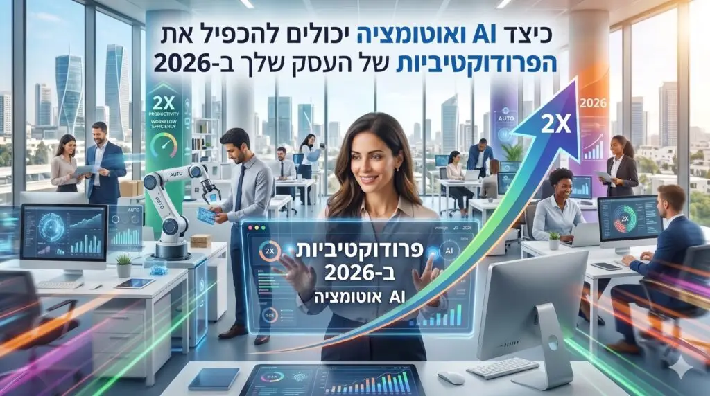 כיצד AI ואוטומציה יכולים להכפיל את הפרודוקטיביות של העסק שלך ב-2026